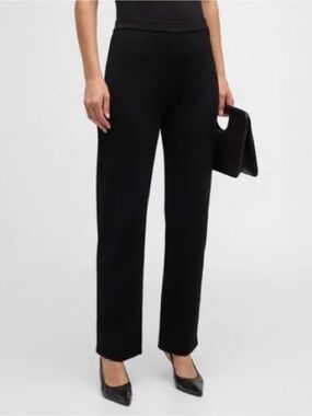 St. John Basics Santana straight leg Knit Black Pants size 2